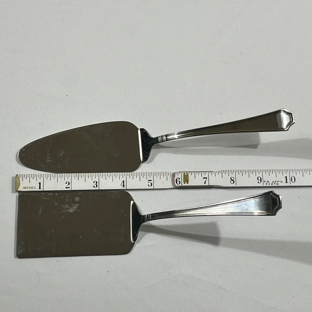 International Silver Cake Pie Server Set Silver Stainless Steel 2pc